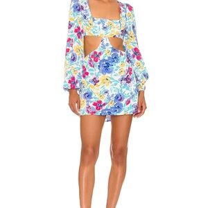 Floral Cutout Mini Dress